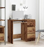 VidaXL Bureau 90x45x76 cm bewerkt hout oud houtkleurig