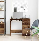 VidaXL Bureau 90x45x76 cm bewerkt hout oud houtkleurig