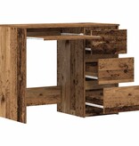 VidaXL Bureau 90x45x76 cm bewerkt hout oud houtkleurig