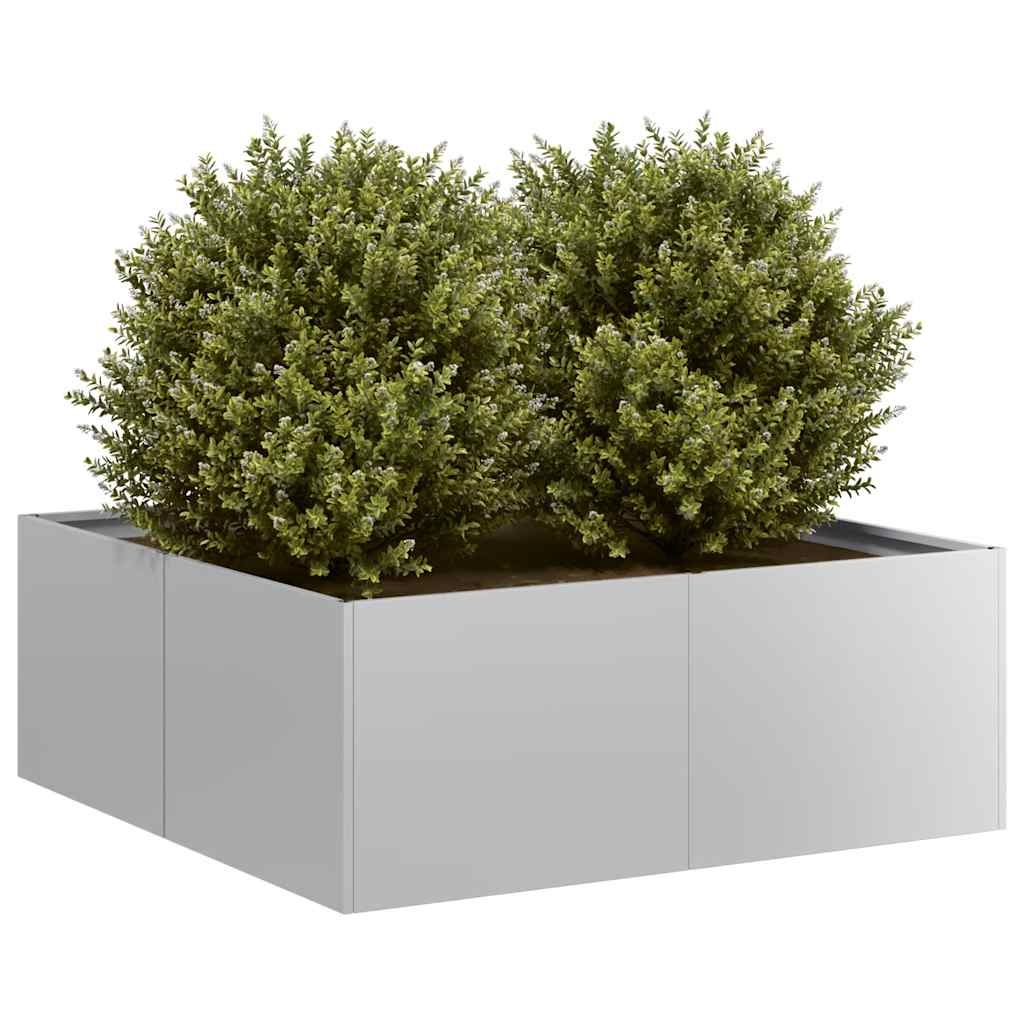 VidaXL Plantenbak 80x80x30 cm gegalvaniseerd staal