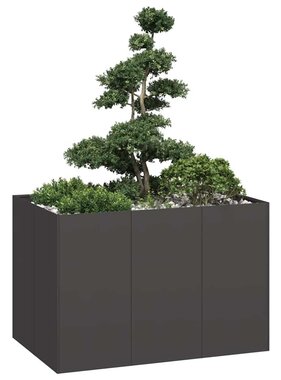 VidaXL Plantenbak 120x80x80 cm staal zwart
