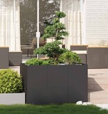 VidaXL Plantenbak 120x80x80 cm staal zwart