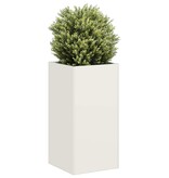 VidaXL Plantenbak 40x40x80 cm koudgewalst staal wit