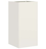 VidaXL Plantenbak 40x40x80 cm koudgewalst staal wit