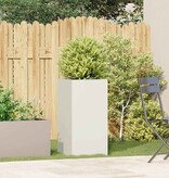 VidaXL Plantenbak 40x40x80 cm koudgewalst staal wit