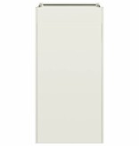 VidaXL Plantenbak 40x40x80 cm koudgewalst staal wit