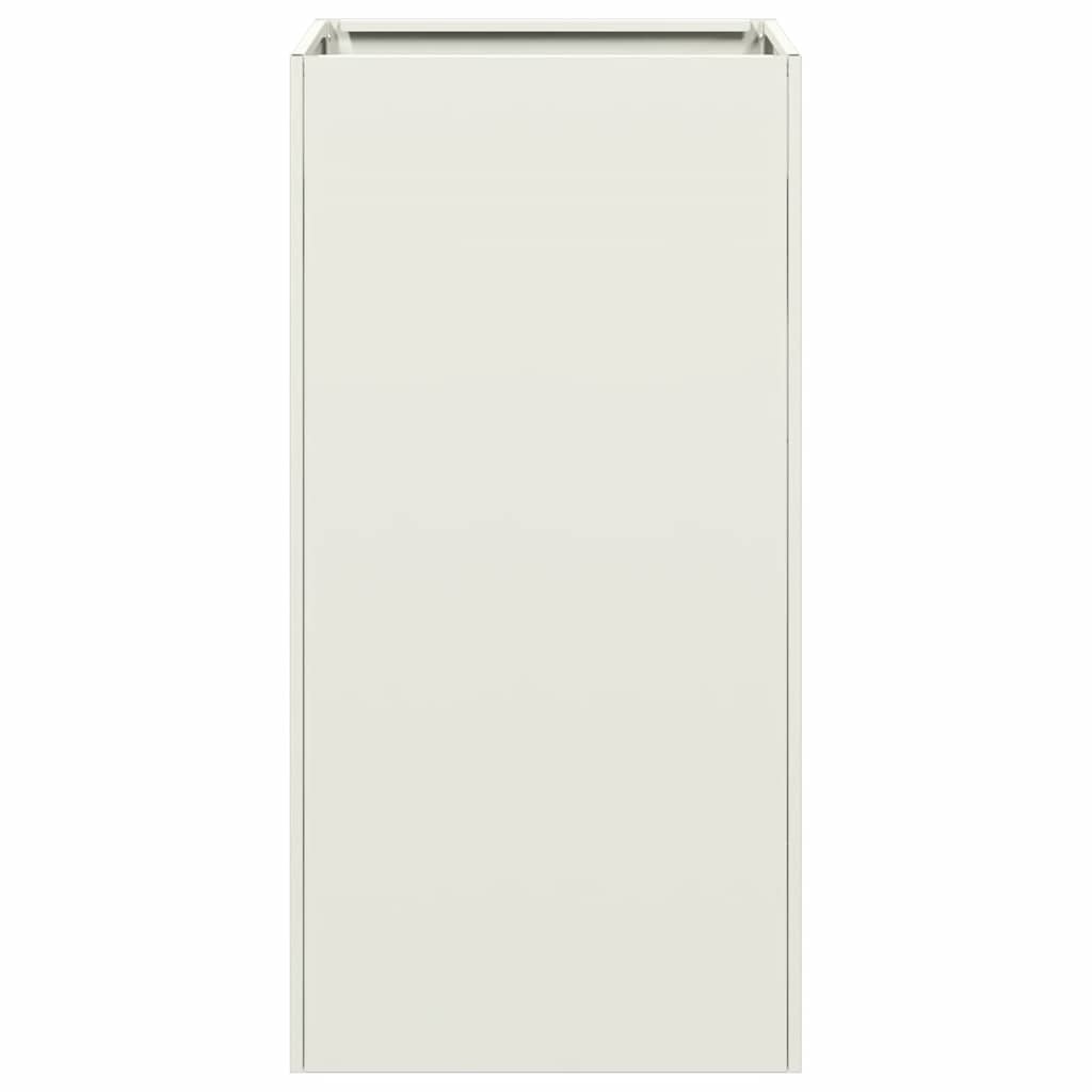 VidaXL Plantenbak 40x40x80 cm koudgewalst staal wit
