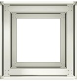 VidaXL Plantenbak 40x40x80 cm koudgewalst staal wit