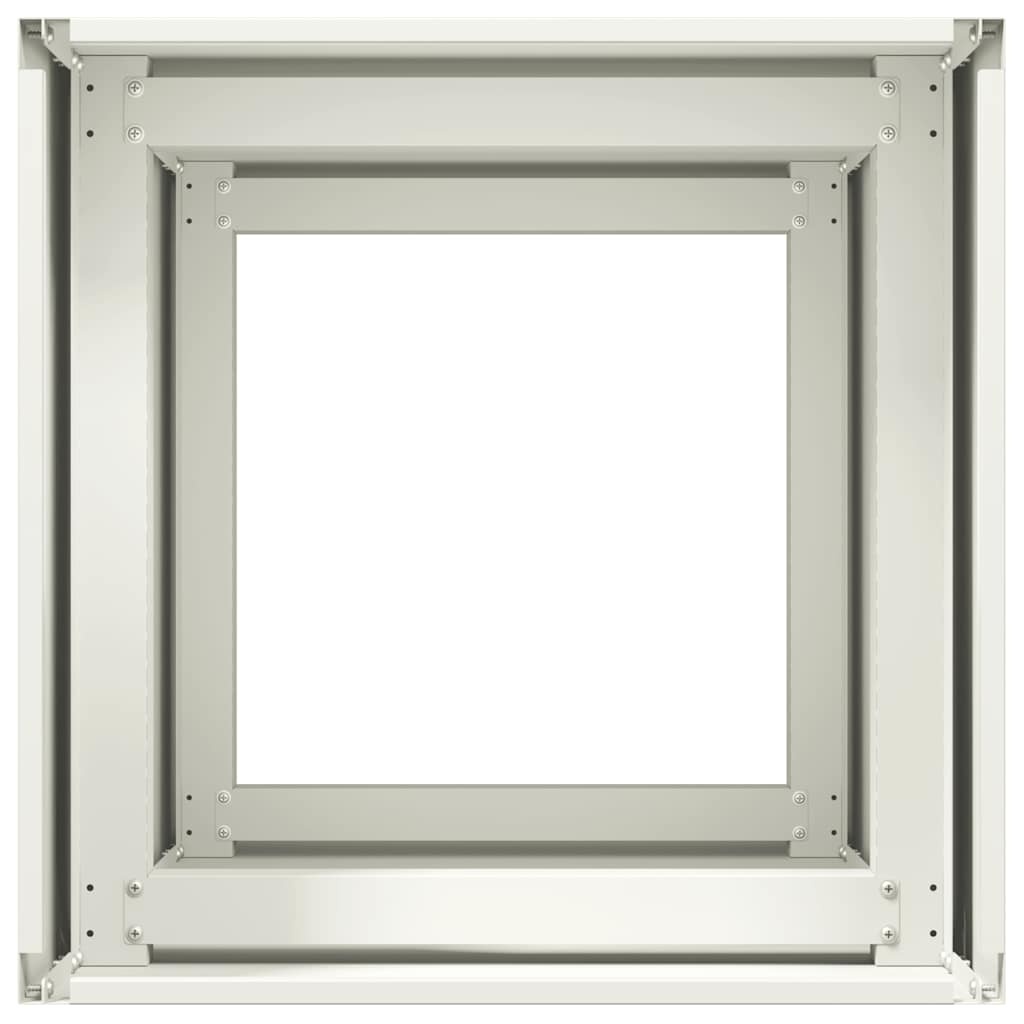 VidaXL Plantenbak 40x40x80 cm koudgewalst staal wit