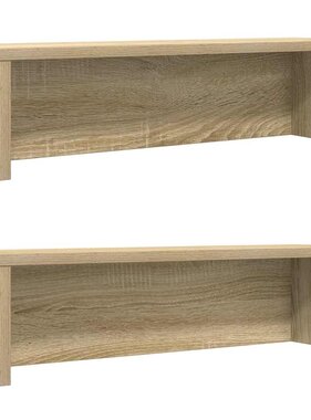 VidaXL Keukenrekken stapelbaar 2 st 60x15x16 cm sonoma eikenkleurig