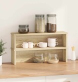VidaXL Keukenrekken stapelbaar 2 st 60x15x16 cm sonoma eikenkleurig