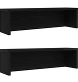 VidaXL Keukenrekken stapelbaar 2 st 60x15x16 cm zwart