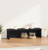 VidaXL Keukenrek stapelbaar 50x15x16 cm bewerkt hout zwart