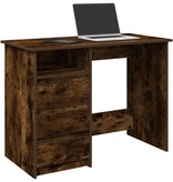 VidaXL Bureau 102x50x75 cm bewerkt hout gerookt eikenkleurig