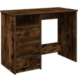 VidaXL Bureau 102x50x75 cm bewerkt hout gerookt eikenkleurig