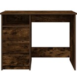 VidaXL Bureau 102x50x75 cm bewerkt hout gerookt eikenkleurig