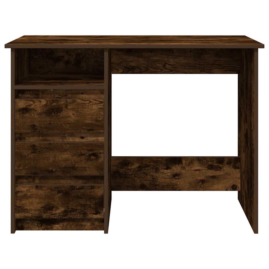 VidaXL Bureau 102x50x75 cm bewerkt hout gerookt eikenkleurig