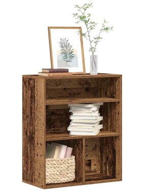 VidaXL Boekenkast 60x30x71,5 cm bewerkt hout oud houtkleurig
