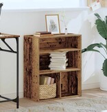 VidaXL Boekenkast 60x30x71,5 cm bewerkt hout oud houtkleurig