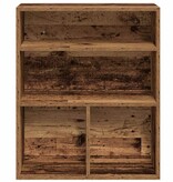 VidaXL Boekenkast 60x30x71,5 cm bewerkt hout oud houtkleurig