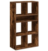 VidaXL Boekenkast 66x31x112 cm bewerkt hout gerookt eikenkleurig