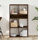 VidaXL Boekenkast 66x31x112 cm bewerkt hout gerookt eikenkleurig