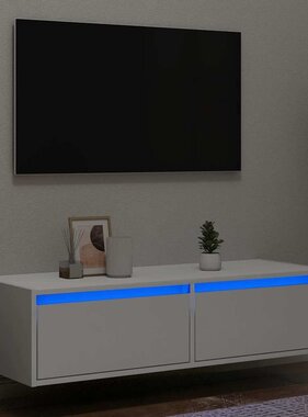 VidaXL Tv-meubel met LED-verlichting 100X35,5x25 cm wit