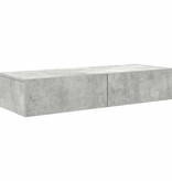 VidaXL Wandschap met lades 100x36x19 cm bewerkt hout betongrijs