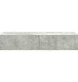 VidaXL Wandschap met lades 100x36x19 cm bewerkt hout betongrijs