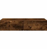 VidaXL Wandschap met lades 80x33x17 cm bewerkt hout gerookt eikenkleur