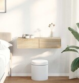 VidaXL Wandschap met lades 80x33x17 cm bewerkt hout sonoma eikenkleur