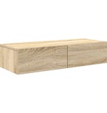 VidaXL Wandschap met lades 80x33x17 cm bewerkt hout sonoma eikenkleur