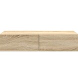 VidaXL Wandschap met lades 80x33x17 cm bewerkt hout sonoma eikenkleur
