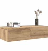 VidaXL Wandschap met lades 60x26,5x15 cm bewerkt hout artisanaal eiken
