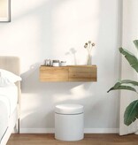 VidaXL Wandschap met lades 60x26,5x15 cm bewerkt hout artisanaal eiken