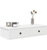 VidaXL Wandschap met lades 80x31x17 cm bewerkt hout wit