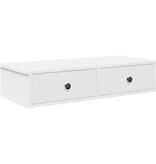 VidaXL Wandschap met lades 80x31x17 cm bewerkt hout wit
