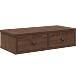 VidaXL Wandschap met lades 60x25x15 cm bewerkt hout bruin eikenkleurig