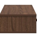 VidaXL Wandschap met lades 60x25x15 cm bewerkt hout bruin eikenkleurig