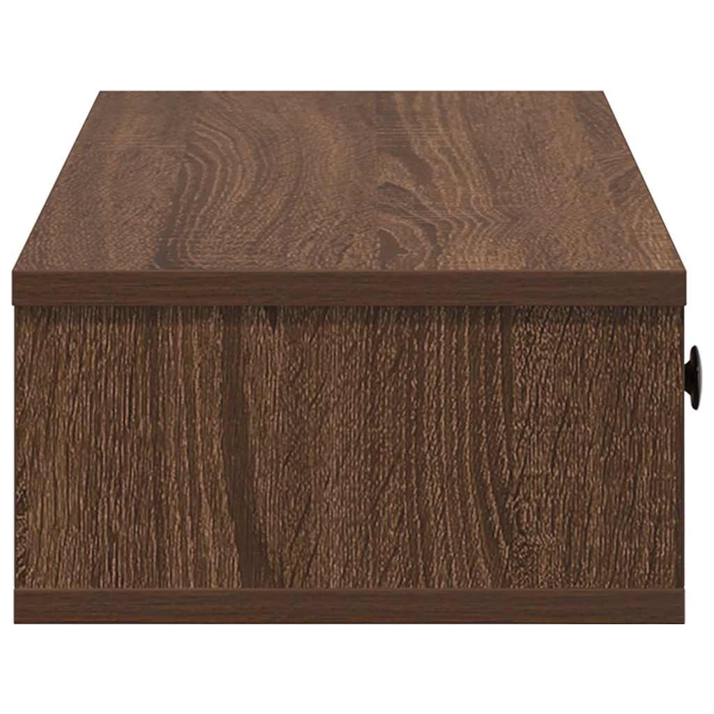VidaXL Wandschap met lades 60x25x15 cm bewerkt hout bruin eikenkleurig