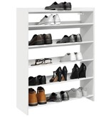 VidaXL Schoenenrek 80x25x100 cm bewerkt hout wit