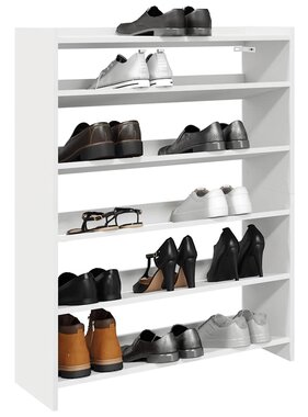 VidaXL Schoenenrek 80x25x100 cm bewerkt hout wit