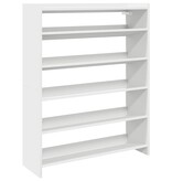 VidaXL Schoenenrek 80x25x100 cm bewerkt hout wit
