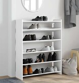 VidaXL Schoenenrek 80x25x100 cm bewerkt hout wit