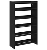 VidaXL Schoenenrek 60x25x100 cm bewerkt hout zwart