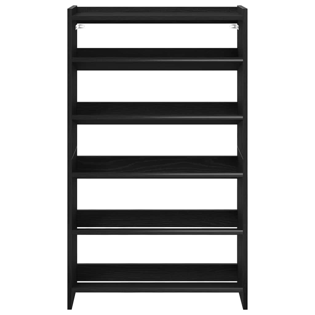 VidaXL Schoenenrek 60x25x100 cm bewerkt hout zwart