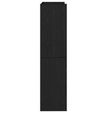 VidaXL Schoenenrek 60x25x100 cm bewerkt hout zwart