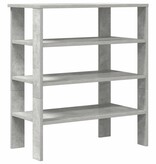 VidaXL Schoenenrek 61x32x70 cm bewerkt hout betongrijs