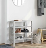 VidaXL Schoenenrek 61x32x70 cm bewerkt hout betongrijs
