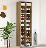 VidaXL Schoenenkast 54x34x183 cm spaanplaat ambachtelijk eikenkleurig